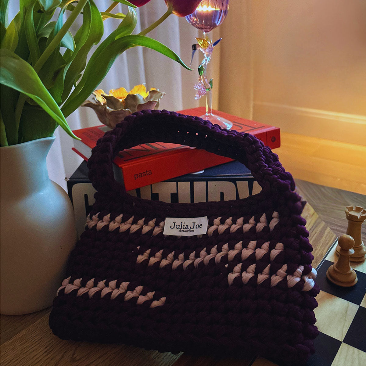 Lou // burgundy&beige